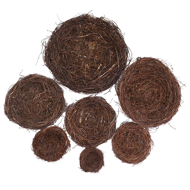 Happy Easter Party Ornament Rattan Weaving Simulation Birds Nest And Mini Colored Foam Easter Eggs DIY Home Party Decor Supplies