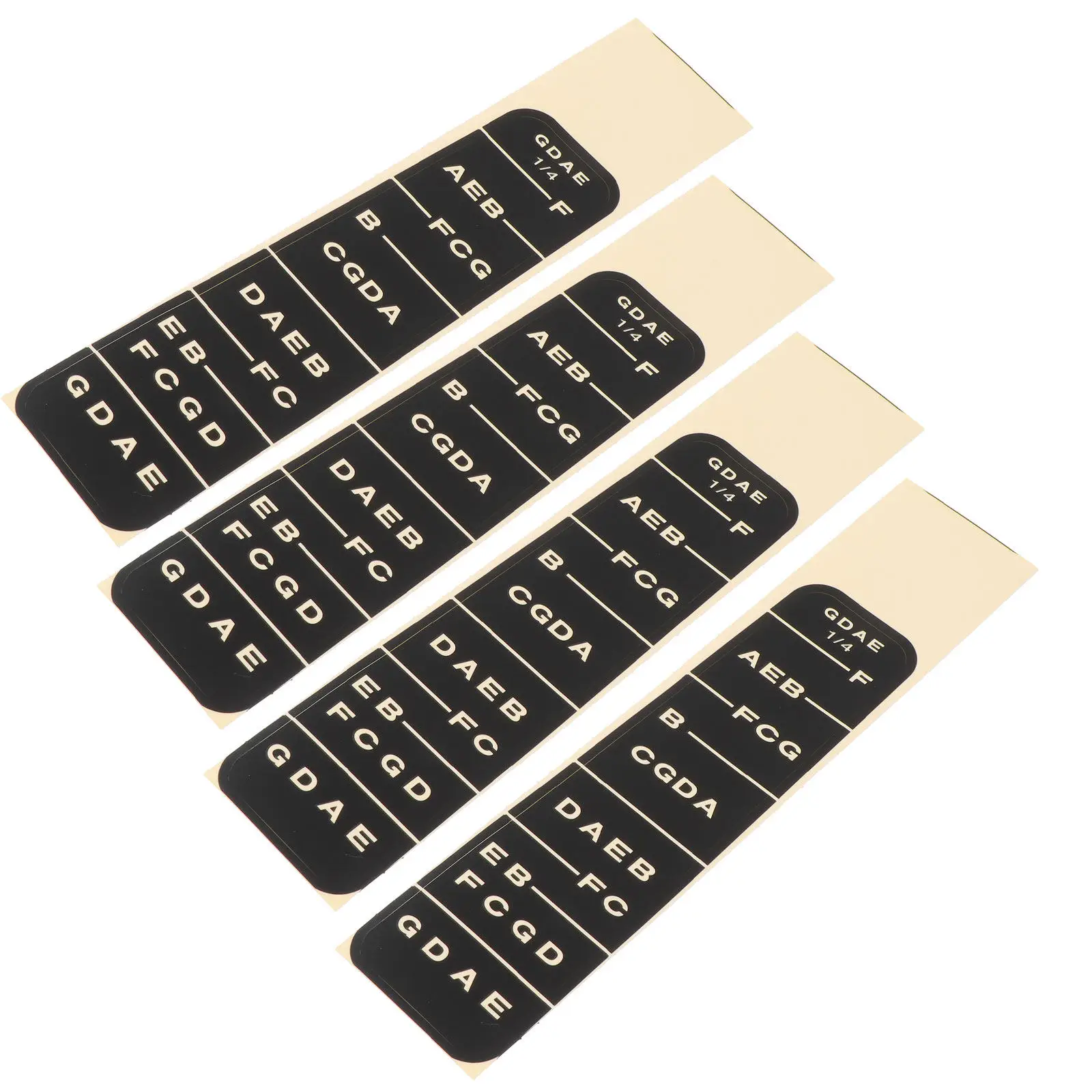 4Pcs Violin Intonation Stickers Finger Guide Decals for 4 4 1 2 Size Fretboard Notes Violin Trainer Notes Fretboard Marker