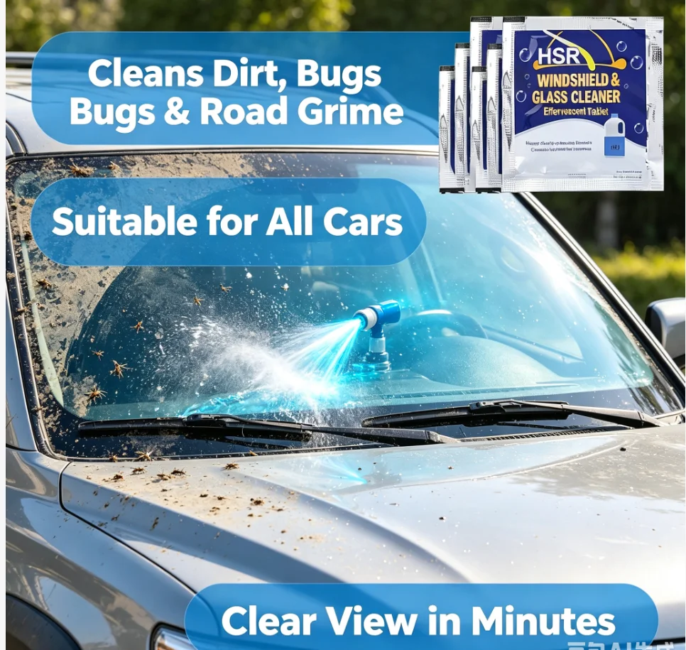 Ultra Concentrated Glass Water Effervescent Tablets Car Windshield Cleaner Car Vehicles Windshield Solid Soap Piece