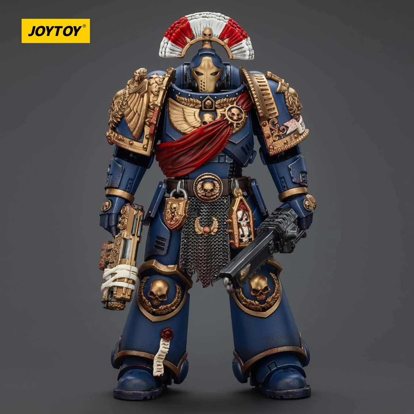 

JOYTOY Dark Source Warhammer 40k Extreme Warrior JT01536 Винтовка, бензопила Меч и пистолет Сакральный артефакт Броня Солдат 1/18