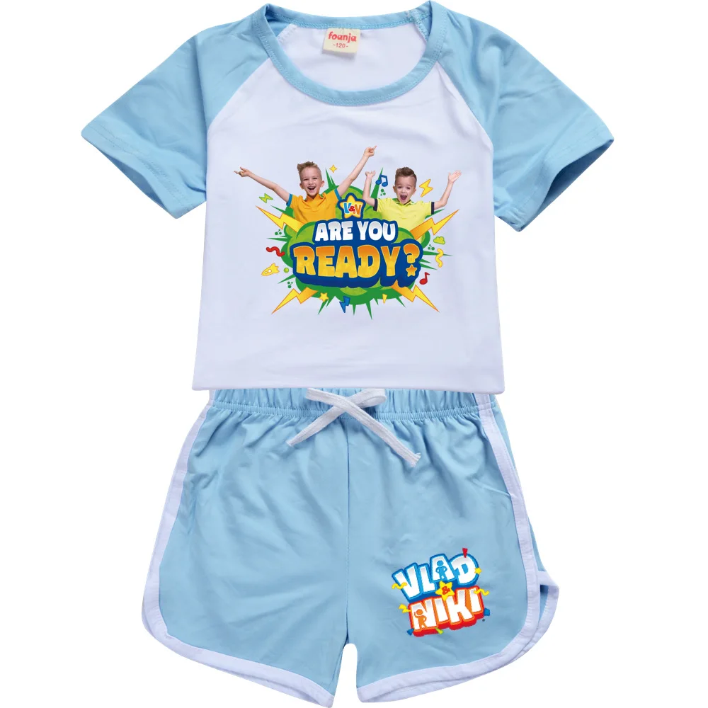 

Vlad Niki 100-170CM Girls Outfits Toddler Girl Summer Clothes Little Kids Short Sleeve T Shirt Shorts Sports Suit Child Tops