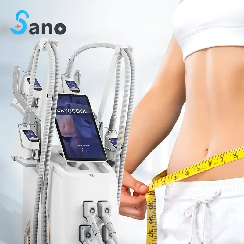 360 Degree Cryolipolysis Vacuum Liposuction Machine 5 Handles Frozen Fat Dissolving Slimming Device for Body Contouring