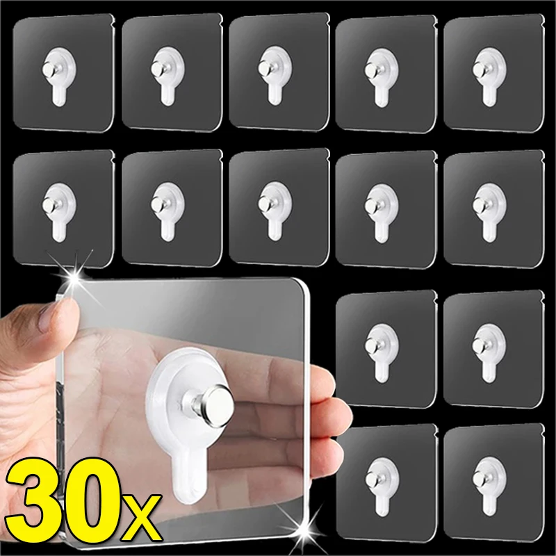 

10/30 шт. самоклеящиеся гвозди, настенные крючки, бесследная фоторамка, подвесной винт, крючок, прозрачные водонепроницаемые инструменты для украшения дома