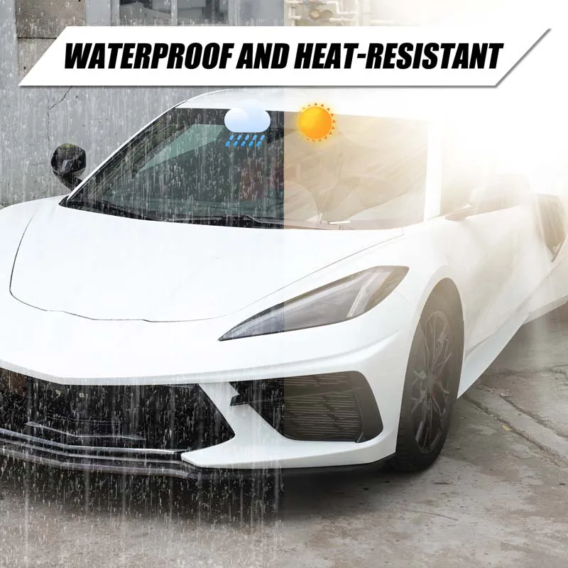 

1piece set PVC black For Chevrolet Corvette C8 2020+ car front windshield sun visor sticker exterior modification accessories