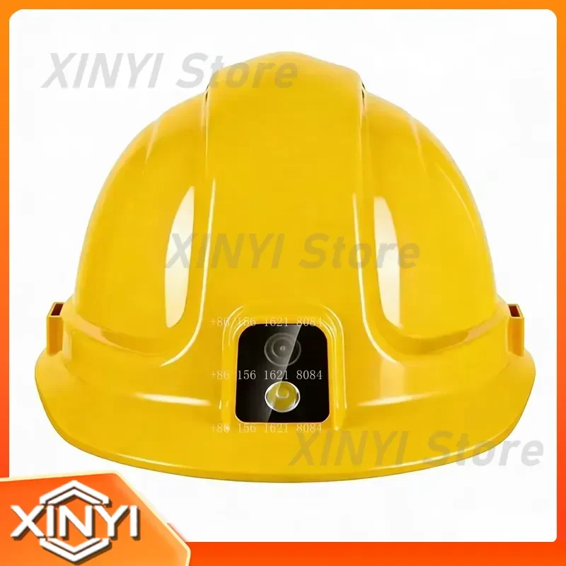 Head-mounted Camera for Industrial Monitoring Helmet Type with Live Video Audio IP66 Waterproof BT5.0 PTT Intercom for Safety