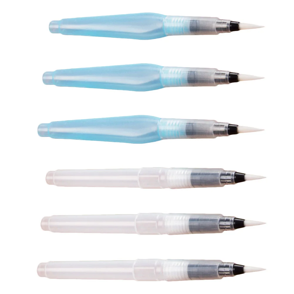 

6 Pcs Writing Brush Student Paintbrushes Painting Pens Water Coloring Watercolor Kids Child