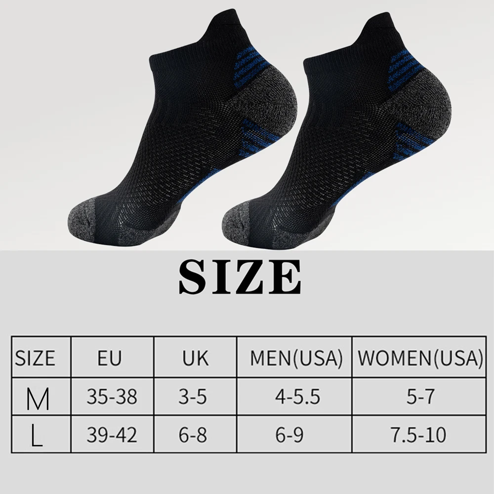 3Pair Calcetines Fitness Sports Socks Towel Bottom Non-Slip Running Socks Men Women Short Basketball Student Training Sox 양말