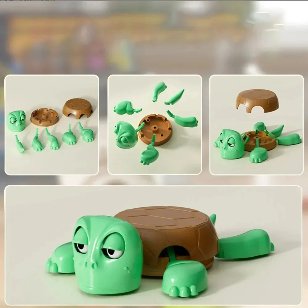 

Press Struggling Turtle Toy Creative Fun Turtle Cup Pad Mug Holder with Funny Expression Decor Kid Prank Toy Gift
