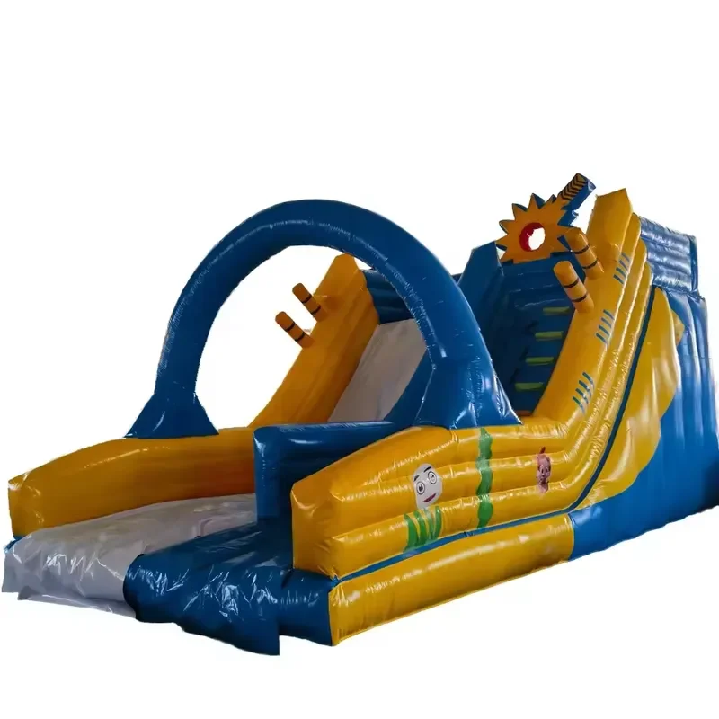 Giant 4x6m PVC Inflatable Water Slide Castle Trampoline Combo For Urban Parks Holds 20 People Durable Bouncy House With Pool