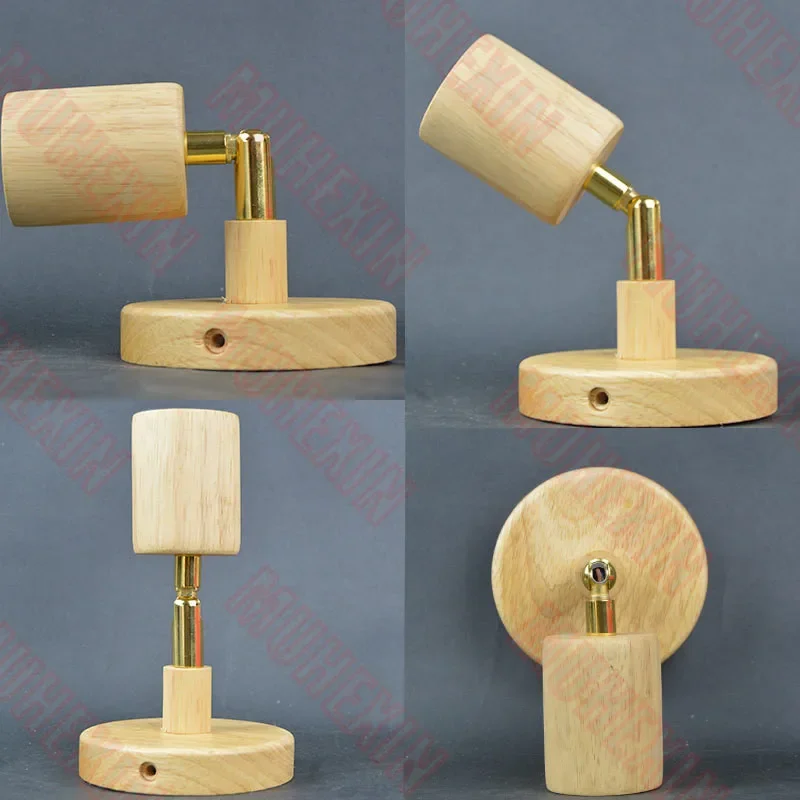 E27 Wooden Lamp Base Adjustable Up&Down Direction Led Bulbs Holder For Wall Lamp Ceiling Lighting Base Home Decorating