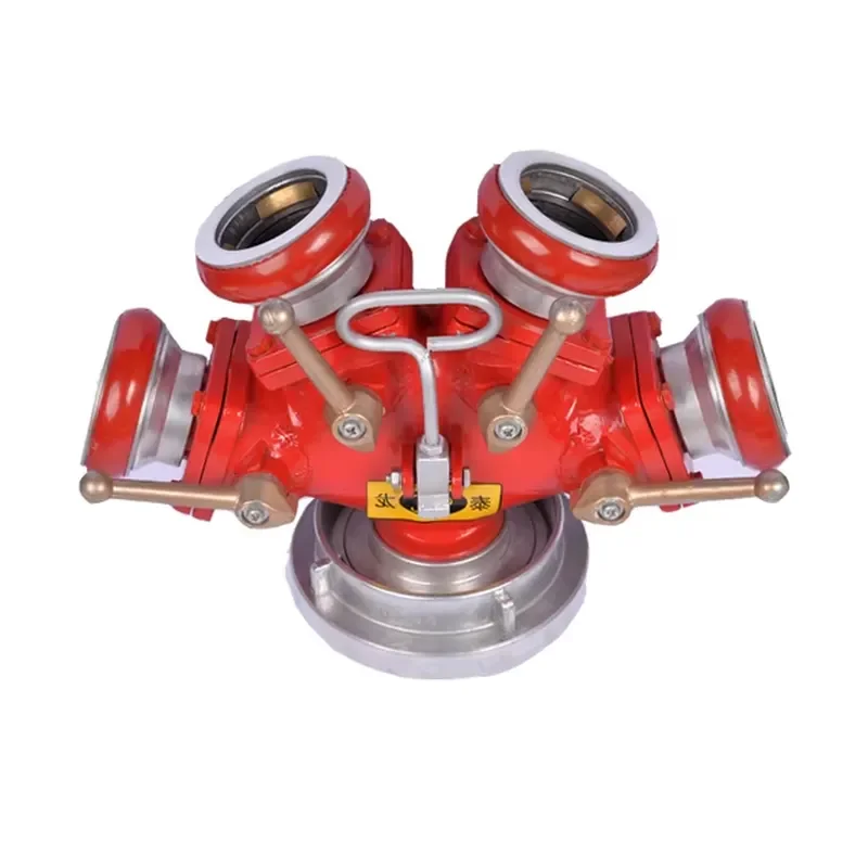 4-Way Cast Iron Landing Valve Accessory Breeching Inlet Valve for Dividing Breeches