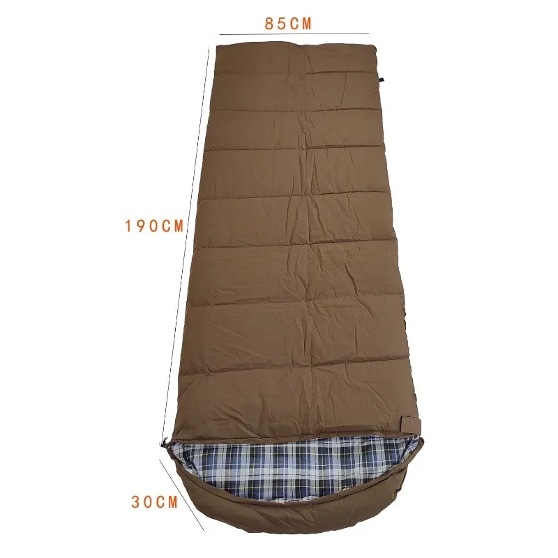 Canvas sleeping bag camping cotton flannel winter warm single enlarged thickened sleeping bag