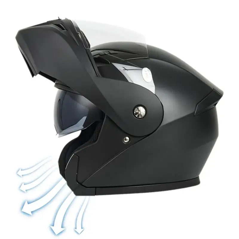 Motorcycle Headgear Warm Dual Visor Full Face Motorcycling Head Protector Cover Motorcycle Safety Gear For Men Women And