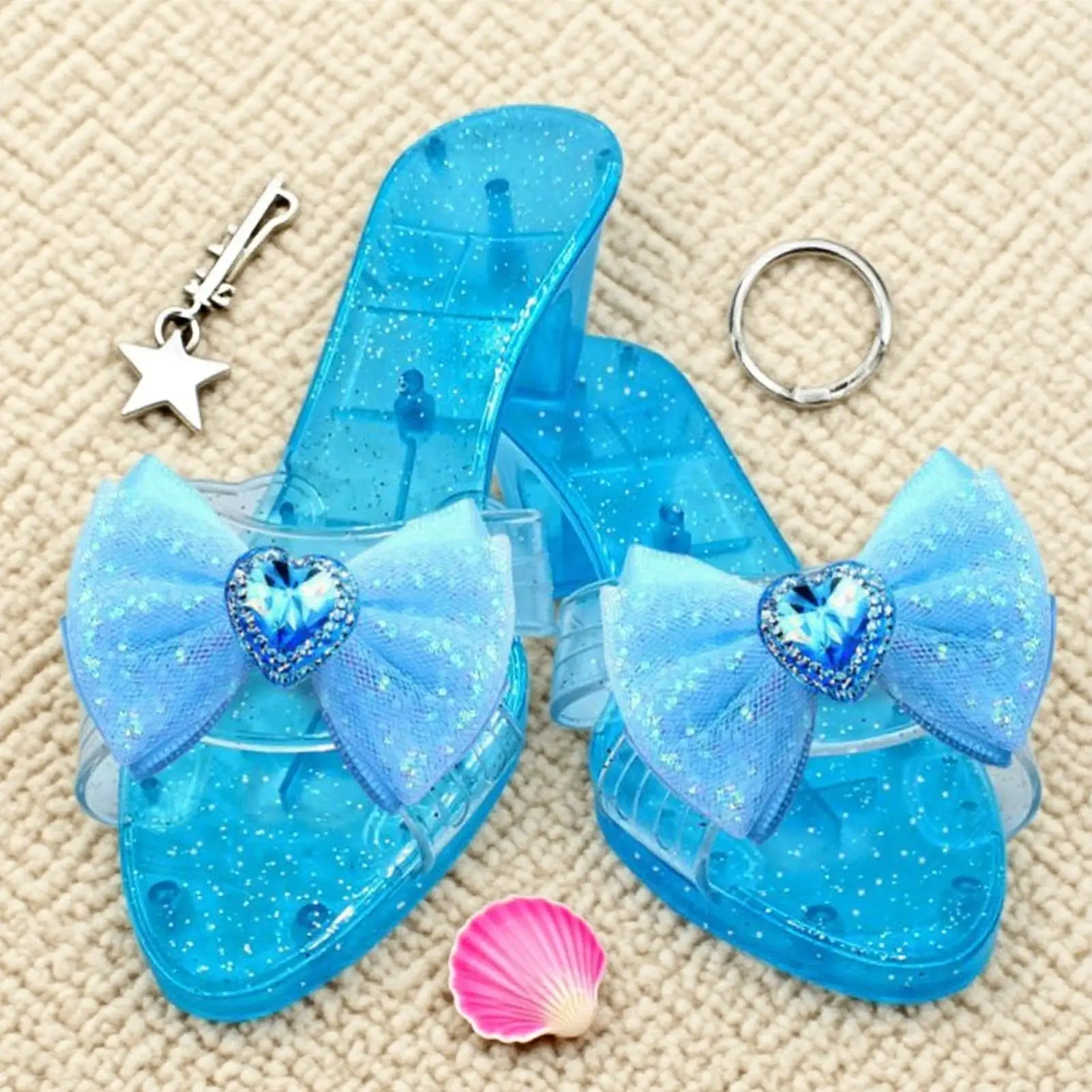 Cosplay Crystal Princess High Heels Sparkly Stage Performance Costume Shoes Dress Up Party Masquerade Heels Pretend Play Shoes image 5