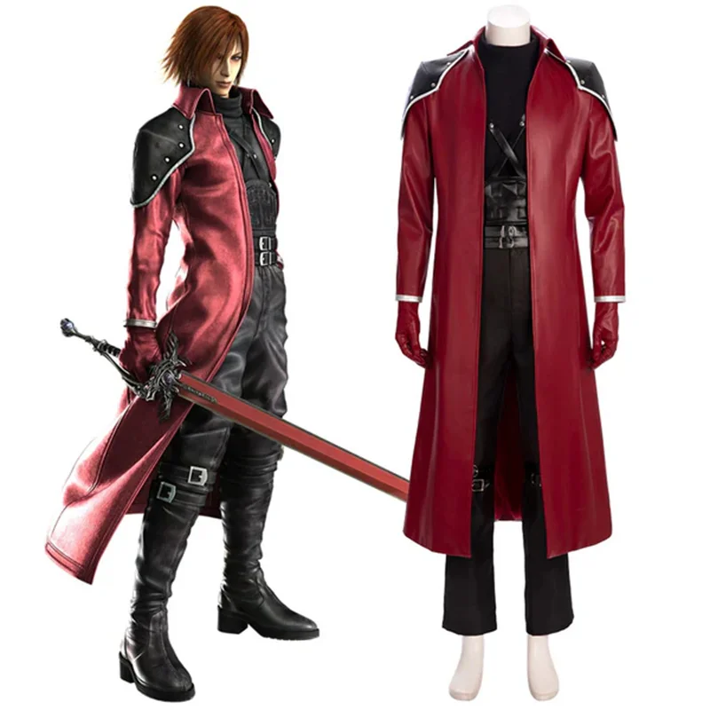 Crisis Core FF VII Reunion Genesis Rhapsodos Cosplay Kostüm Halloween Weihnachten Karneval Party Outfits