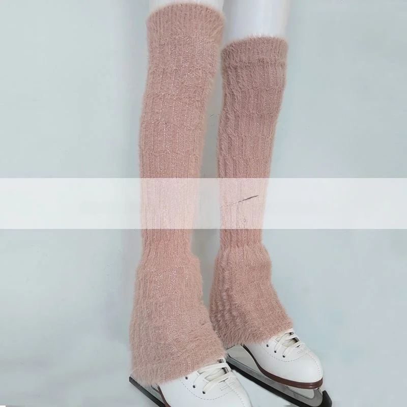 ความอบอุ่นLeggingsสเก็ตGuard Sos Furryการฝึกอบรมสเก็ตน้ําแข็งLeggings UniversalขนาดGlitter Designสําหรับเด็กและผู้ใหญ่
