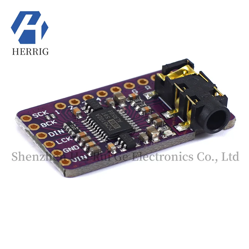 The smart speaker is modified with a special DAC decoder board for AUX output stereo PCM5102