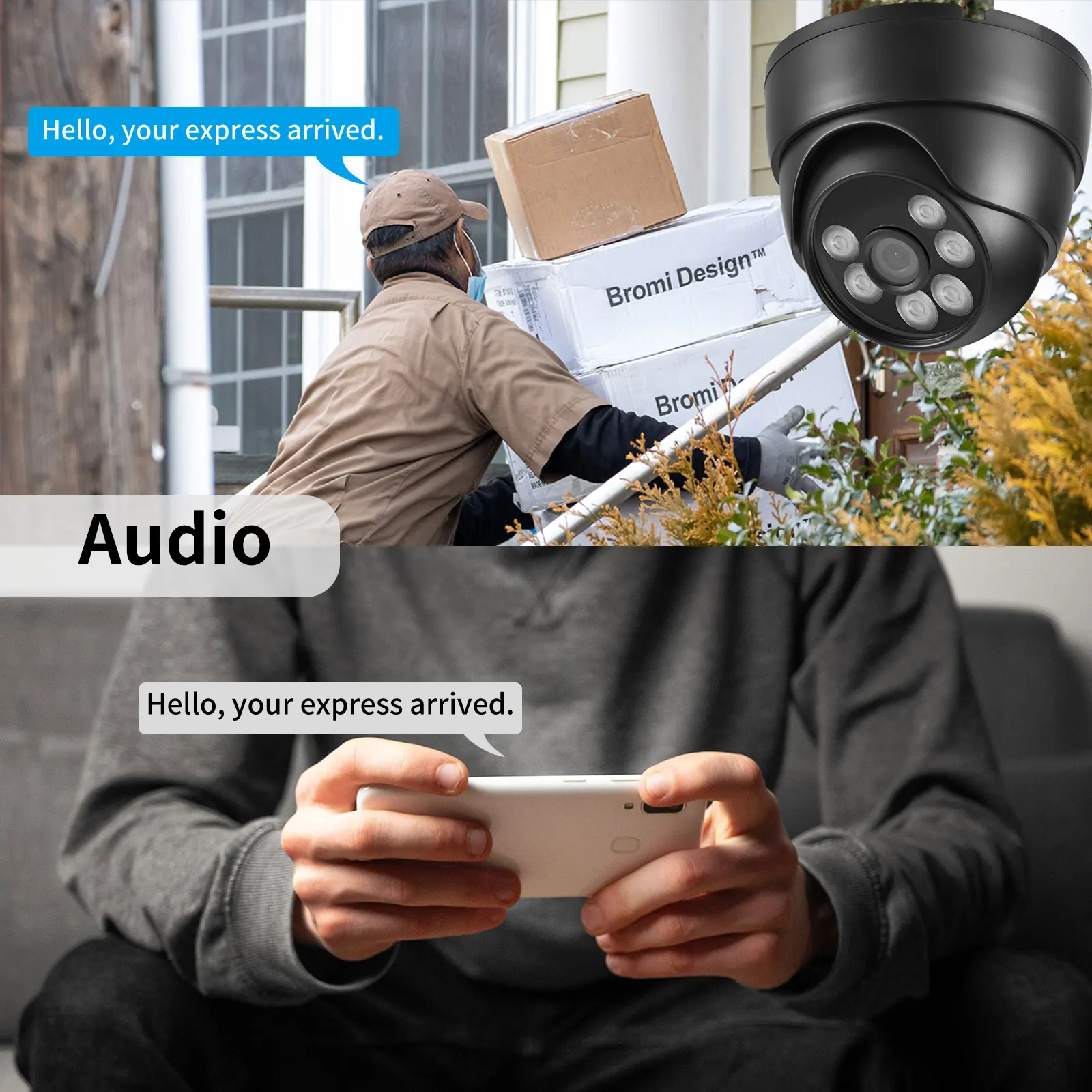 FULL Color 4K 8MP IP Camera Audio Outdoor POE H.265 Onvlf Metal Dome Indoor CCTV Wide Angle 2.8mm 5MP 4MP Security Camera XMEYE