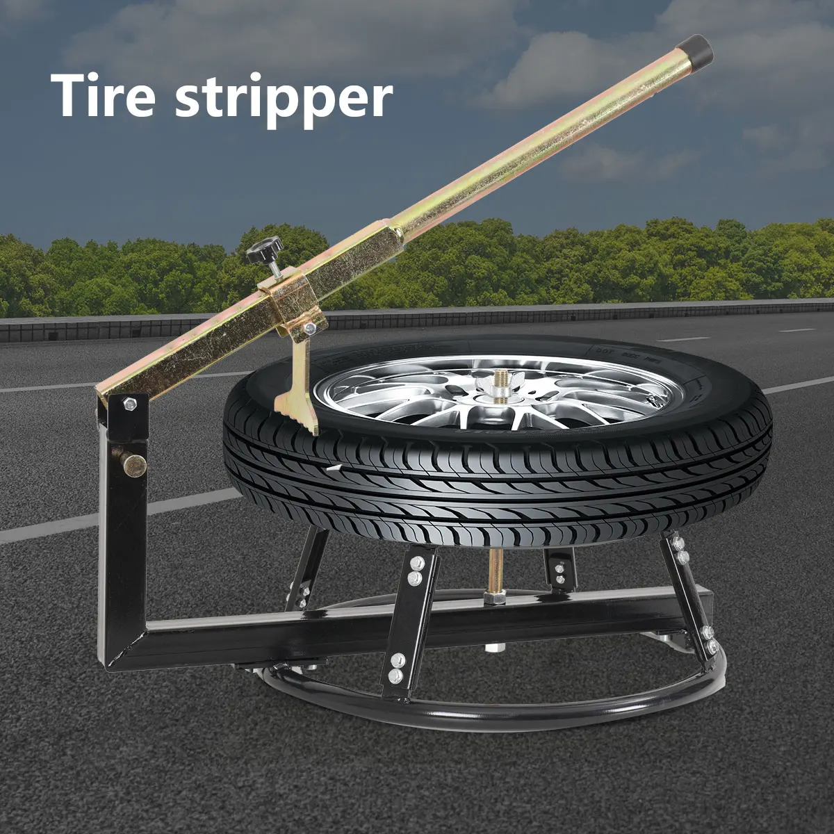 Tire Stripper Warrior Motorcycle Portable Bike Tyre Changer Bead Breaker Tool for 16''-21" Wheel Size Tyre Changer Bead Breaker for 16-21 Inch Wheels, Portable Tire Stripper with 74cm Lever Arm and