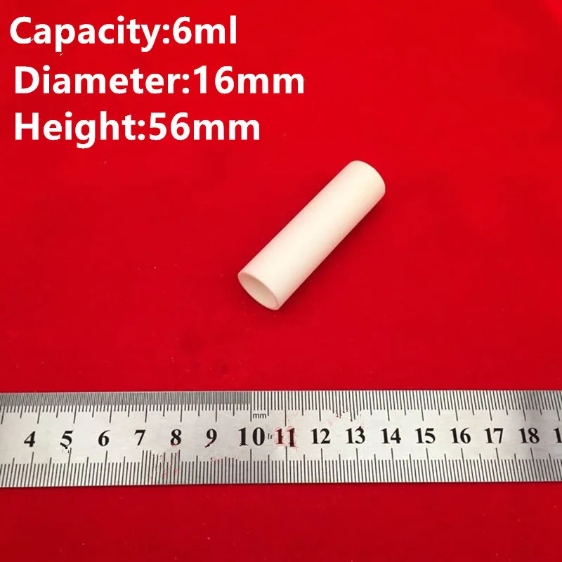 5ml 6ml 15 25 40 45 60 30 ml cylindrical 99% pure aluminum corundum crucible / Al2O3 ceramic crucible tube / Sintered crucible