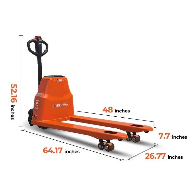 

4400LBS Electric Pallet Jack Efficient and durable With 48"x27" 48V Lithium Battery & Charger Perfect for Warehouses, Workshops