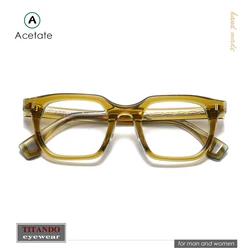 American Luxury Style Design Handmade Acetate Frame JMM75RX Square Fashion Optical Glasses for Men and Women