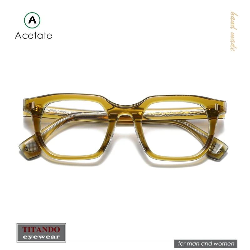 American Luxury Style JACQUES Design Handmade Acetate  Frame JMM75RX Square Fashion Optical Glasses for Men and Women