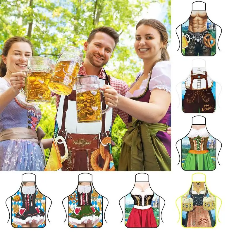 The Munichs Oktoberfest grembiule divertente Sexy Lady Kitchen Cooking Bodycon grembiule Beer Festival Adult Cozinha Tablier Cuisine scamiciato