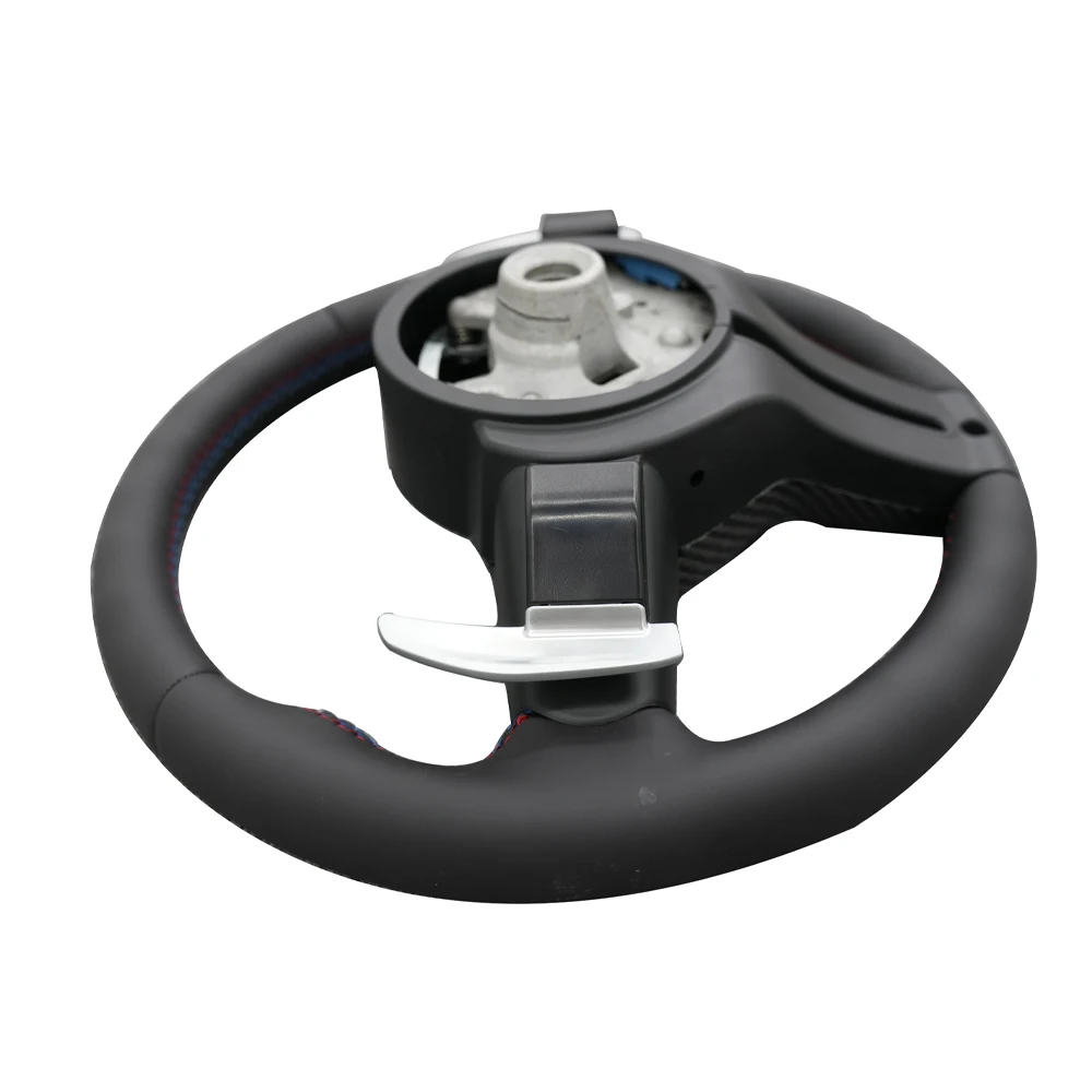 71HOTNappa Leather Car Steering Wheel for BMW 1 Series F20 F21 2012-2018/3 Series F30 2013-2019/X3 F25 2011-2016 with CF Trim 2