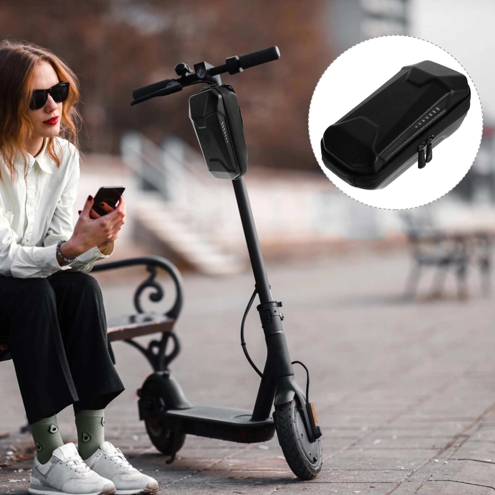 

Bike Handlebar Bag Front Storage Pouch Suitable Mountain Road Electric Bike Accessories Electric Scooter Bag