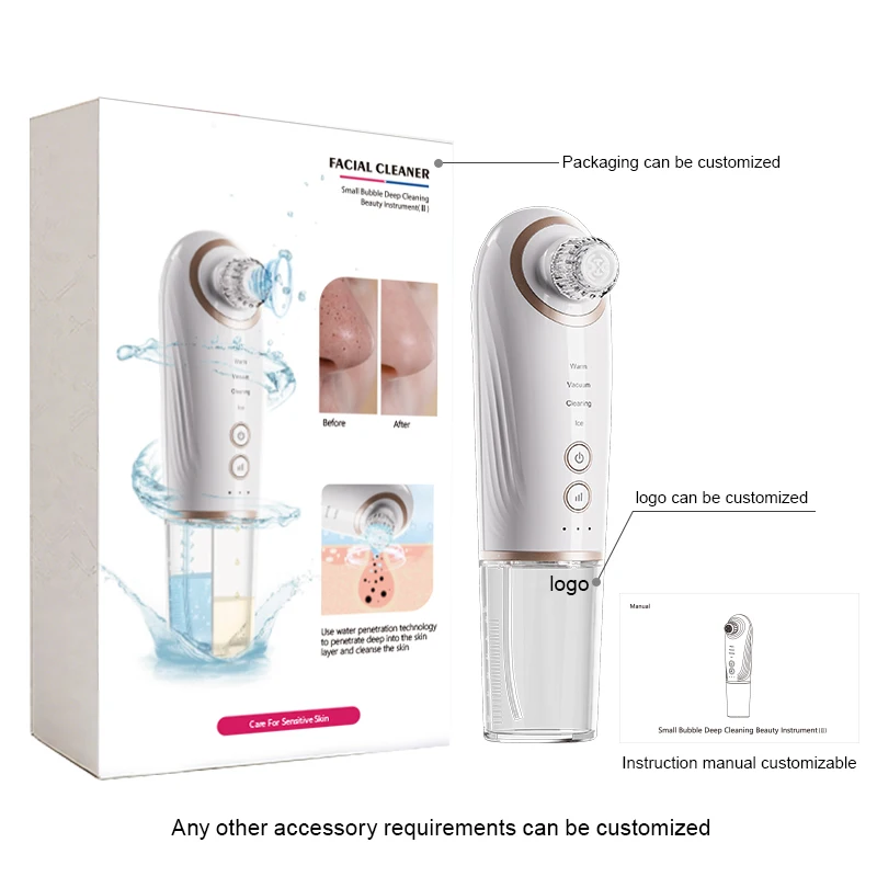 2025 Il più nuovo doppio raffreddamento-riscaldamento Aspirazione regolabile a 3 livelli Aspirapolvere per la rimozione dei punti neri Detergente per i pori Depilazione Dì addio