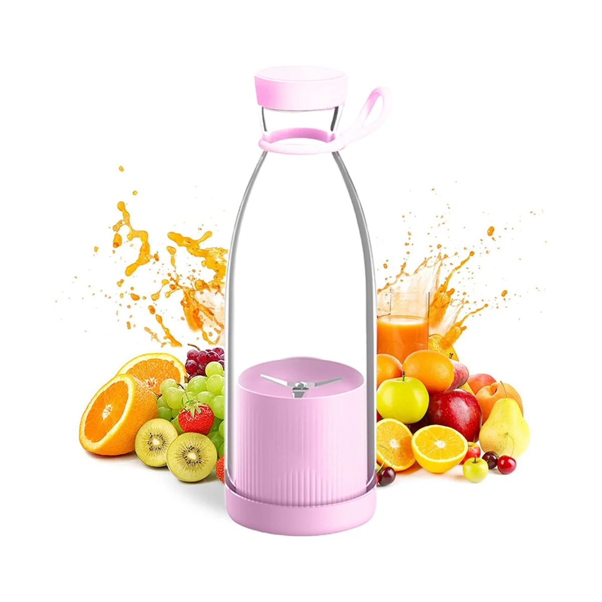 300ml tragbarer Mixer elektrische Entsafter Obst mischer USB wiederauf ladbarer Smoothie Mini Mixer persönliche Entsafter-Pink