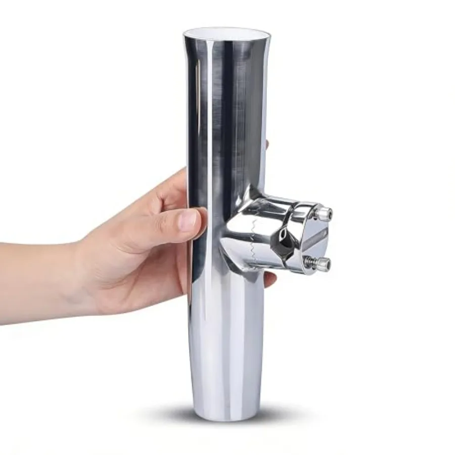 

Tournament Style Boat Fishing Rod Holders Stainless Steel Rail Mount Fishing Rod Holder Clamp on " to/4" Rail for Marine Boat Y