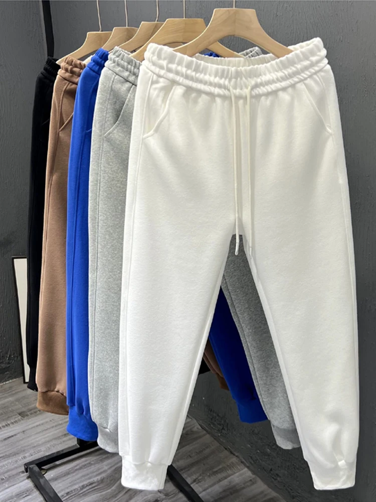 

Men's Slim Fit Pure Cotton Dstring Trousers Spring Autumn High Street Sle Spor Pants Casual Long Trousers for Youth