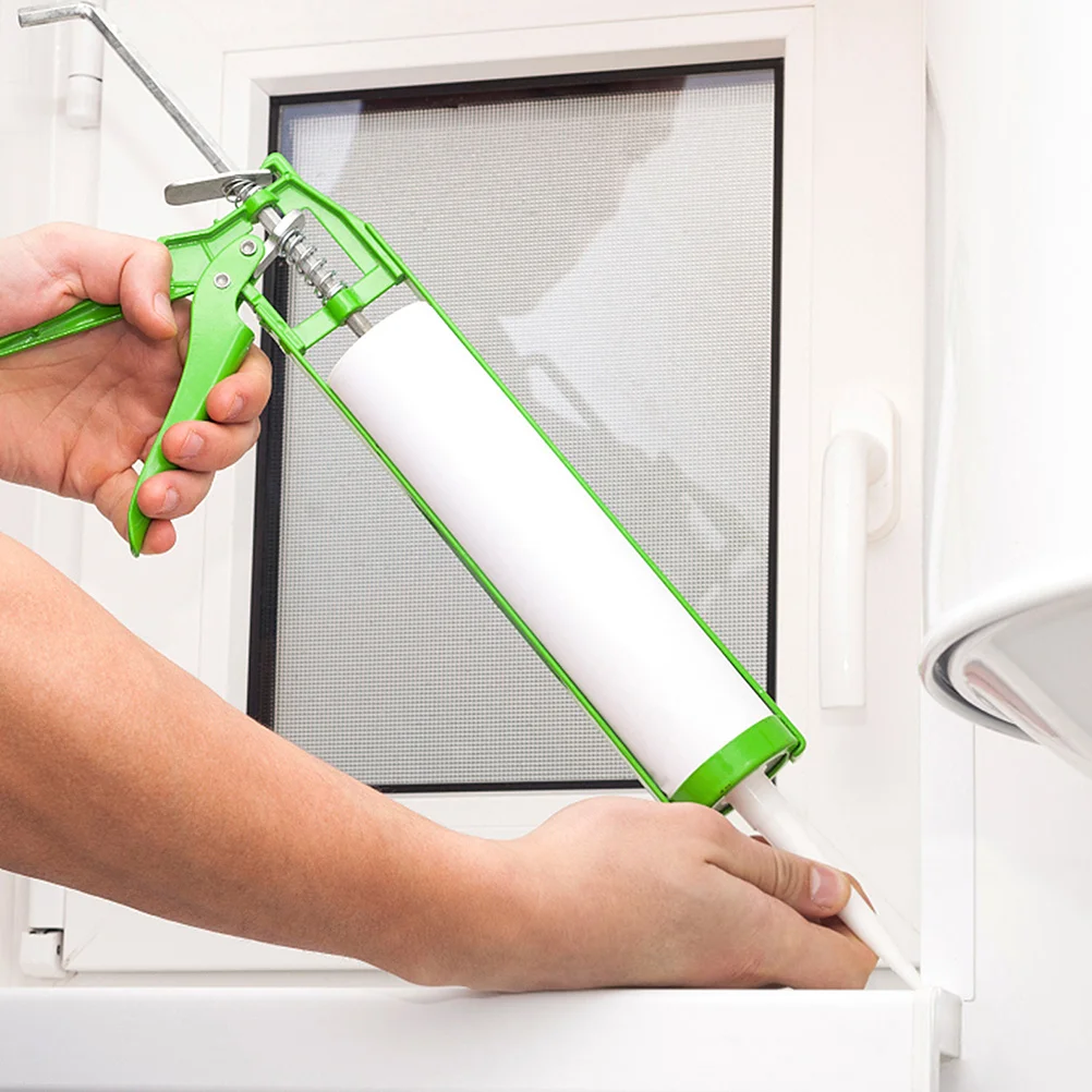 

8Pcs Empty Caulk Tubes Plastic Refillable Sealant Caulking Tube for Doors Windows Kitchen Bathroom Cracks Repair White