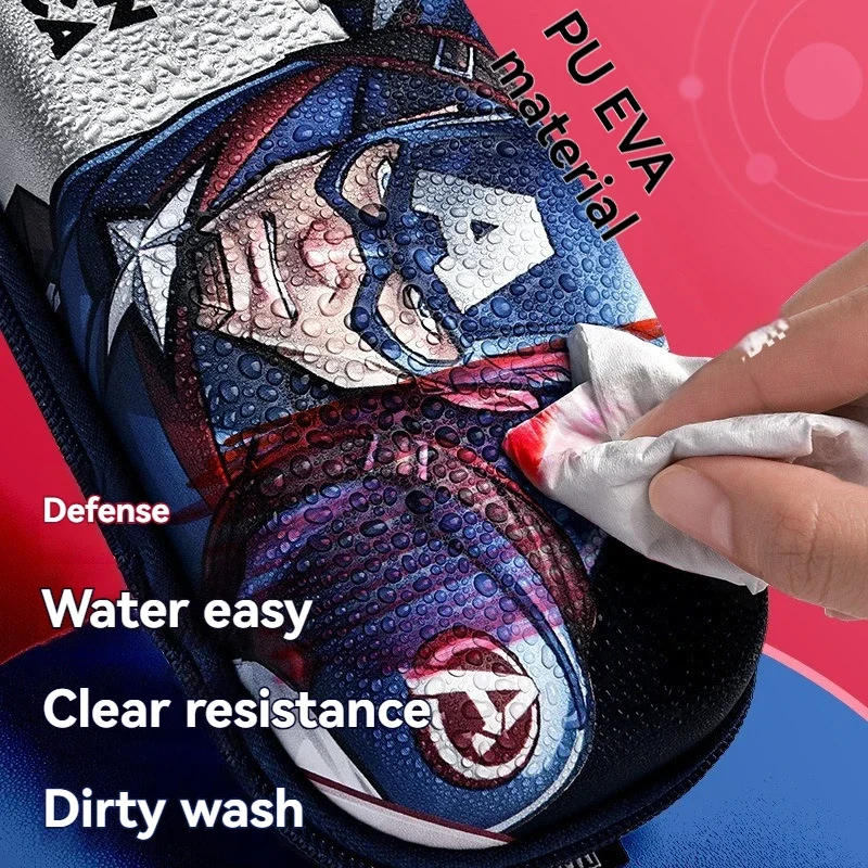 디즈니 스파이더 맨 어벤저 스 크리 에이 티브 대용량 연필 케이스 만화 아이언 맨 캡틴 아메리카 휴대용 학교 용품