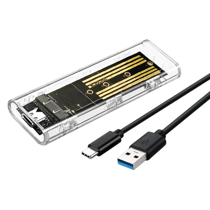 

M.2 NVME/NGFF-Portocol SSD Caddy-USB 3.2 Gen2x2 TypeC корпус жесткого диска прозрачный-для 2230 2242 60 2280 HDD Прямая поставка