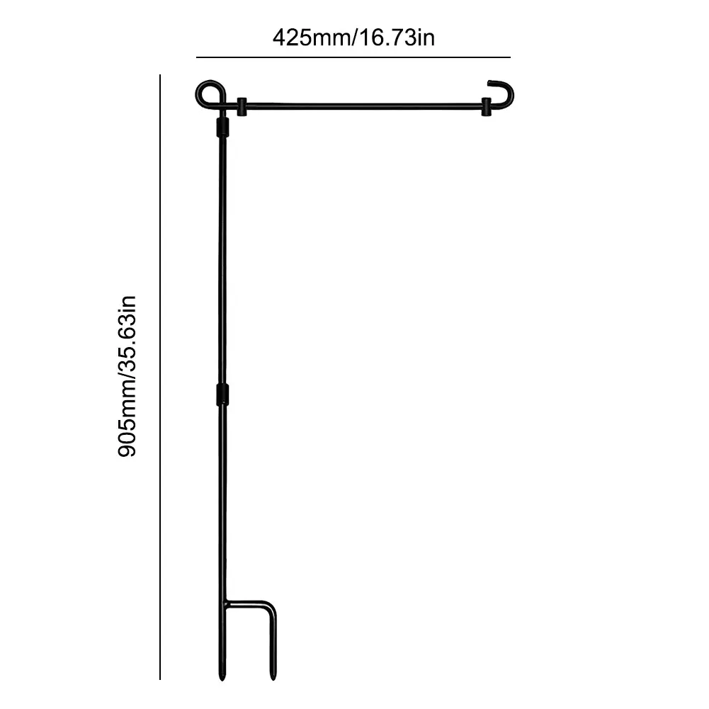 Suporte para bandeira de jardim, suporte para mastro de bandeira de jardim com clipe e rolha, suporte para bandeira de quintal, poste de bandeira de jardim para jardim ao ar livre, gramado