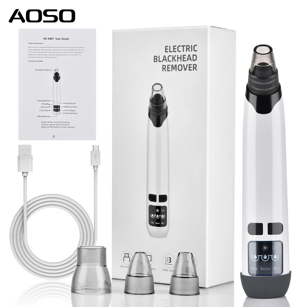 Pore Cleanser Electric Blackhead Extractor - Smart Visual Blackhead Removal - Deep Cleansing Hydrating