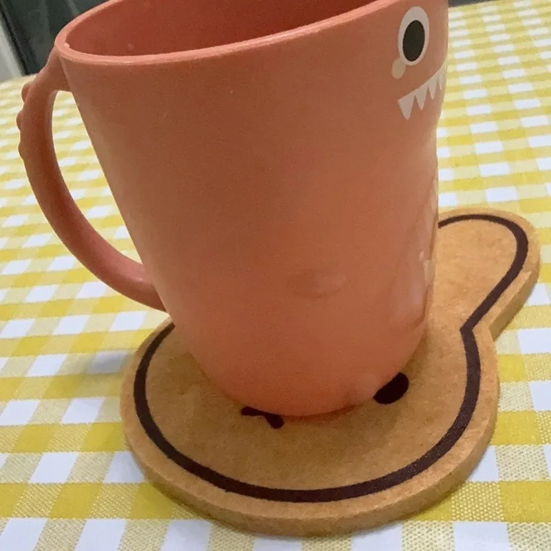 1/2 Stück Kawaii Miffy Kaninchen Kork-Untersetzer Hasenförmige Wärmeisoliermatte Rutschfeste Holzmaserung Tassenunterlage für Kaffee Tee Heimdekoration