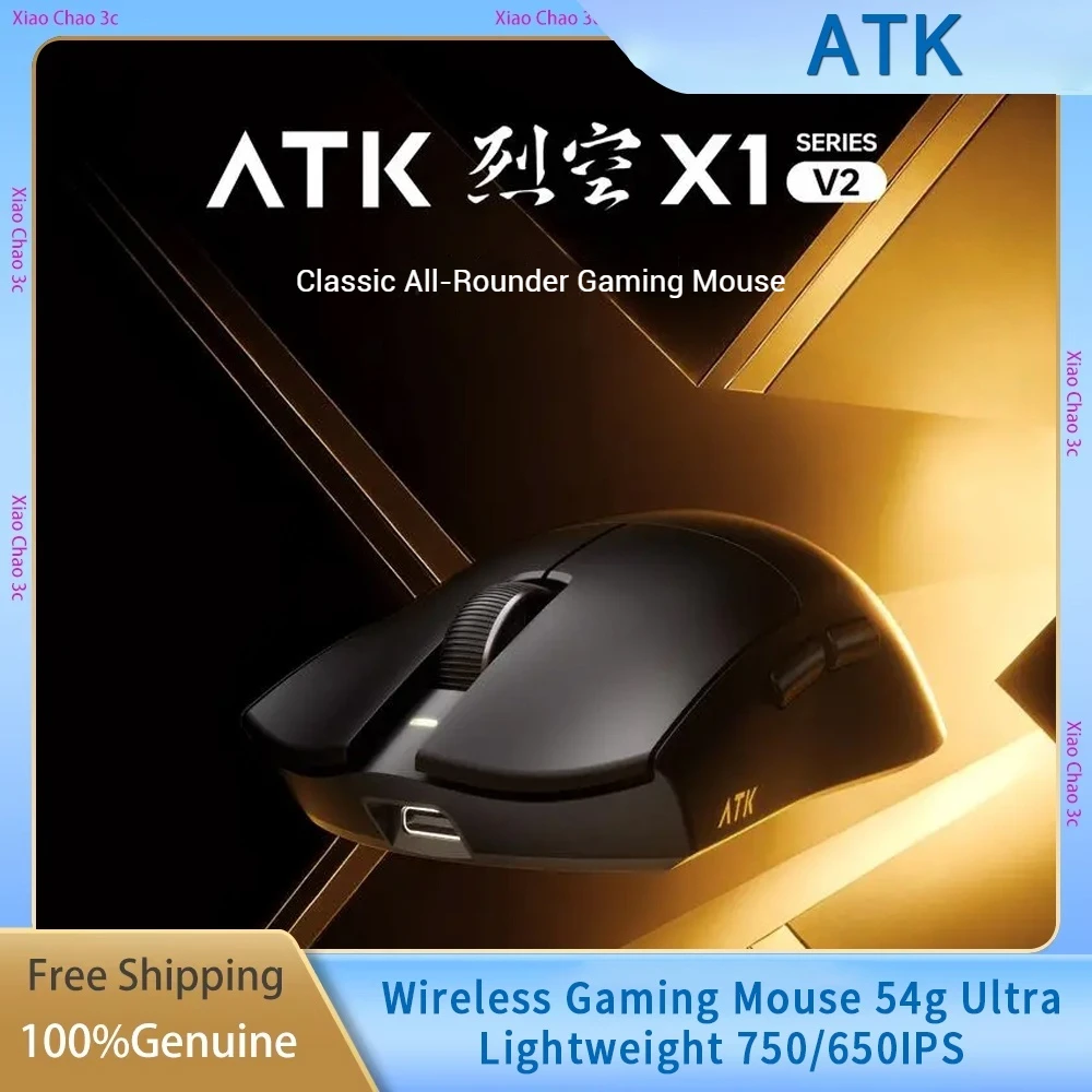 

ATK X1 V2 Ultimate 2.0 Wireless Gaming Mouse 54g Super Lightweight 750/650 IPS 0.163ms Low Latency for Gamers And Office Use