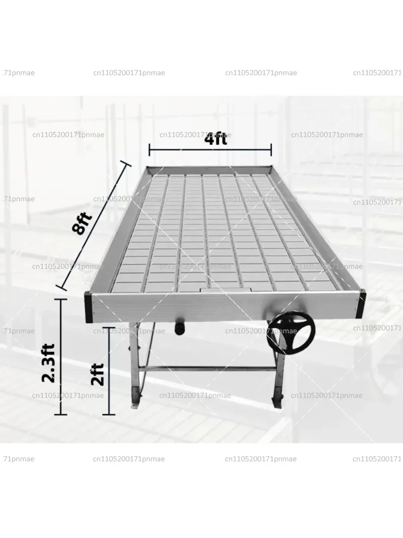 Hydroponic Rolling Bench Grow Tables Sliding Greenhouse Benches Flood Trays Vertical Growing System