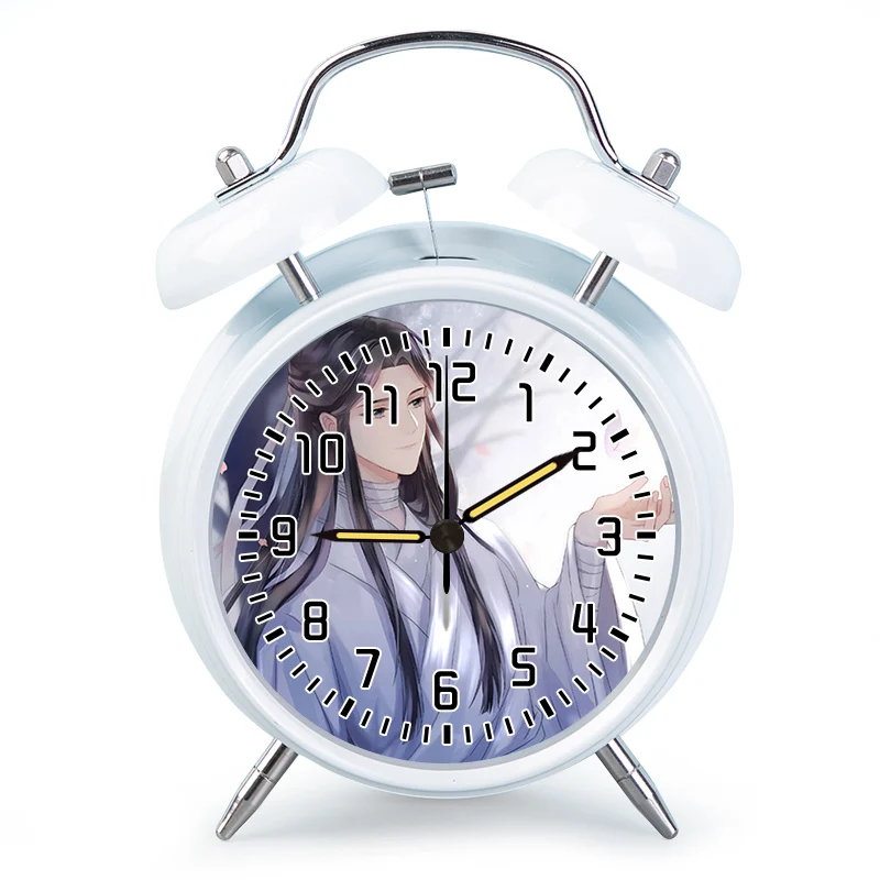 Anime Tian Guan Ci Fu Xie Lian Hua Cheng Cos Mini Alarm Clock Electronic Round Number Double Bell Desk Table Digital Quartz Gift