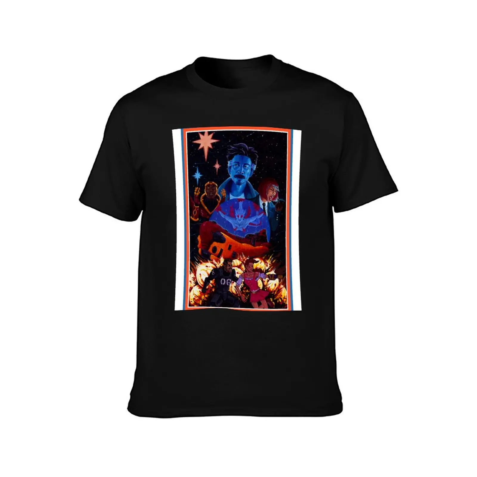 Dimension 20 A Starstruck Odyssey - Scan of Hand-painted poster T-Shirt Relaxed Fit Casual Short Sleeve Top T-Shirt
