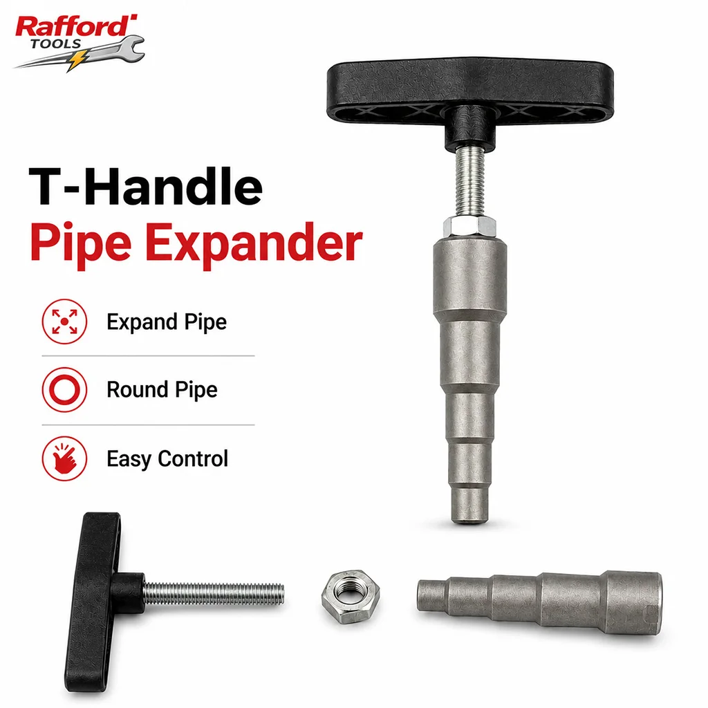 Rafford T-Handle Pipe Expander for PPR Hot Melt Pipe, Manual Flaring Rounding Tool Use with Heat Gun