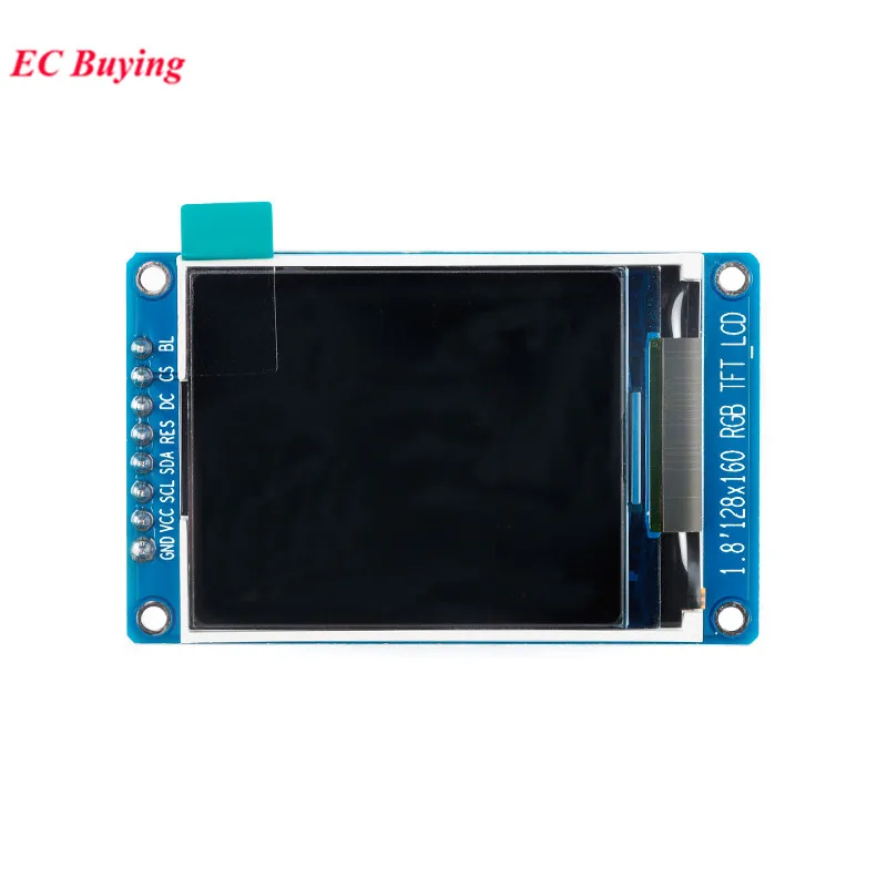 1.8 "1.8 polegadas 128x160 spi cor tft lcd display led 128*160 módulo st7735s 3.3v substituir conector de alimentação oled para arduino