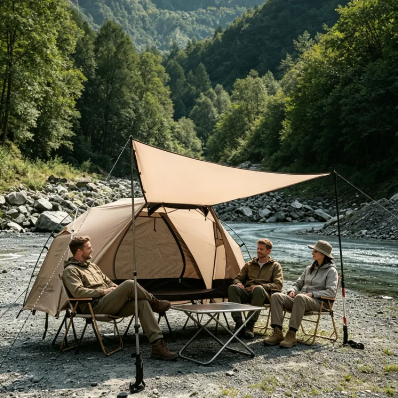 MOUNTAINHIKER Ultra-Light Tent with Independent Inner Tent Waterproof Breathable Mosquito-Proof Outdoor Camping Bed Tent Shelter