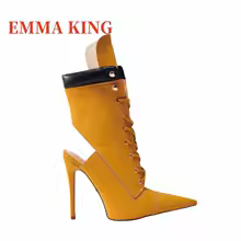 Pointy Women Lace Up Ankle Boots Newest Ankle Cut Out Stiletto Heel Short Boots 2025 Trendy Shoes Female Luxury Fashion Shoes - AliExpress 322