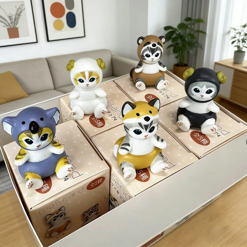 

Коллекционная фигурка Mofusand: Серия «Кошки в костюмах» — Модная игрушка-сюрприз в закрытой коробке, кролик/кошка, кавайное украшение для рабочего стола