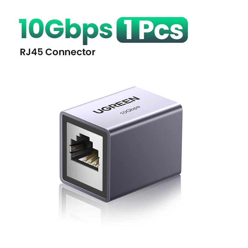 Ugreen Rj45 Connector 10Gbps Netwerk Extender Extensie Voor Cat8 Cat7 Cat6 Ethernet Kabel Adapter Gigabit Vrouw Naar Vrouw